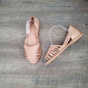 NEW Urban Outfitters Women's Sandals Size 7 Brown Leather Huarache Flats